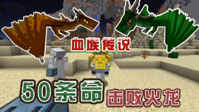 我的世界冰火双龙：连续击败三只火龙，制作龙装！