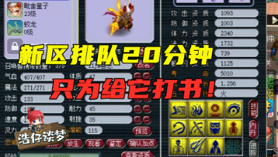 梦幻西游：新区排队20分钟才进去，11J善恶童子打书，5秒钟结束了！