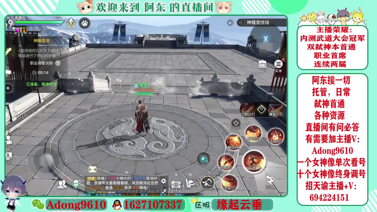 接武道大会操作手，看号调号~ 第3段