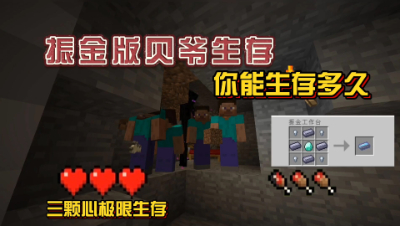 我的世界振金版贝爷：第一天生存末影人20连杀欢乐开局！