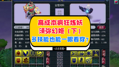梦幻西游：高成本疯狂炼妖须弥幻姬（下），多技能也能一眼看穿？