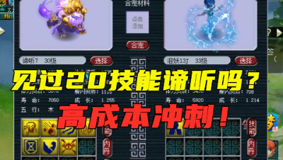 梦幻西游：冲刺40万的谛听！13+7最高20技能，超高端回炉，刺激！