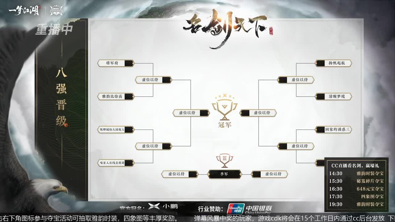 恭喜扬帆启航获第八届名剑天下冠军 第1段