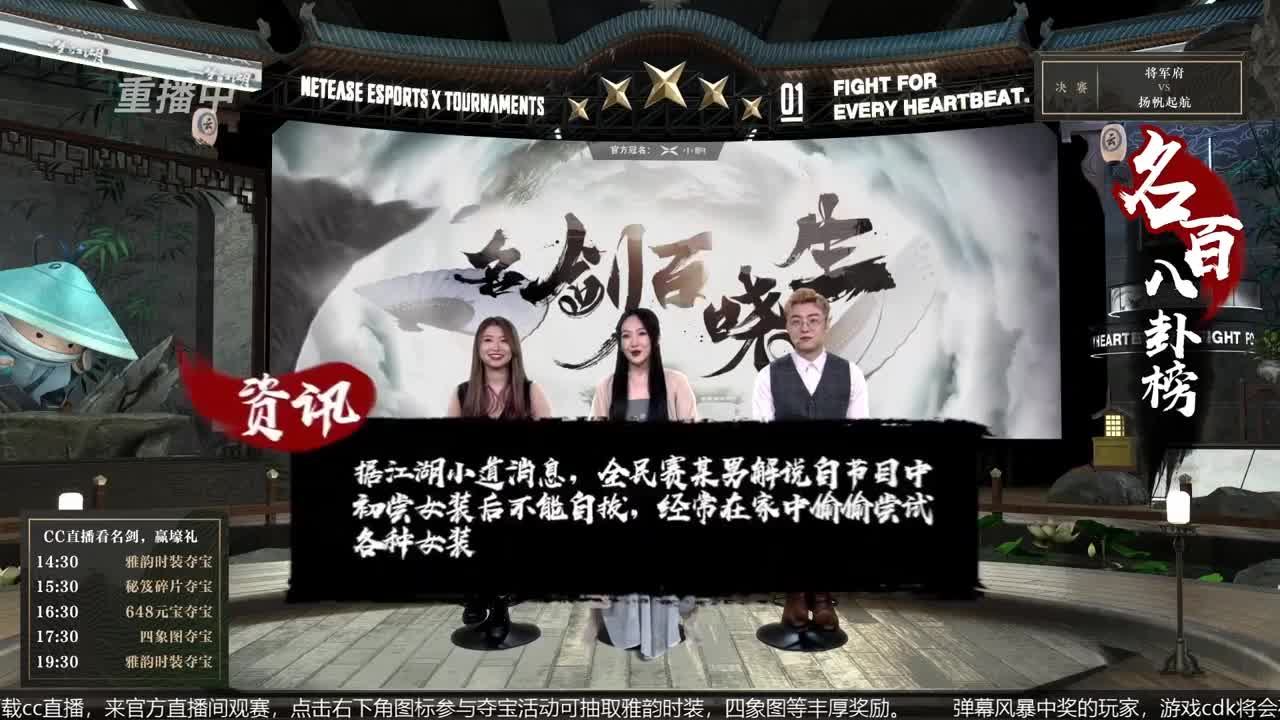 恭喜扬帆启航获第八届名剑天下冠军 第1段