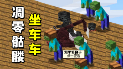 我的世界版植物大战僵尸，原来凋零骷髅也可以坐车！这太搞笑了
