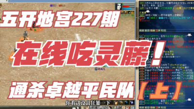 大话西游2：五开地宫227期，在线吃灵藤！通杀卓越平民五开