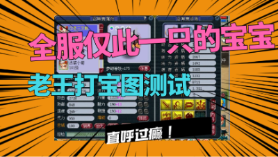 梦幻西游：老王拿全服唯一的宝宝打宝图，测试完直呼：真过瘾！