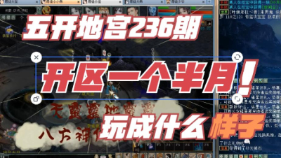 大话西游2：五开地宫神兵236期，开区一个半月玩成什么样？