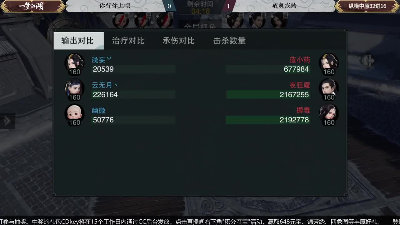 【重播】第五届扬刀江湖跨服邀请赛-纵横中原赛区 第2段