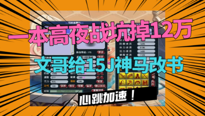梦幻西游：一本高夜坑掉12万，文哥给15J神马力劈改书，挑战心跳