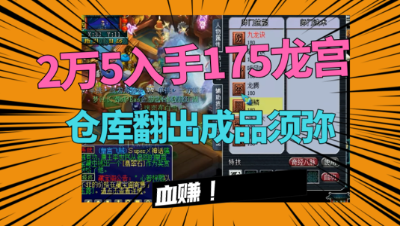 梦幻西游：2万5入手175龙宫以为要亏，仓库翻出成品须弥，血赚！