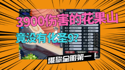 梦幻西游：“非化9第一物理”，3900伤害花果山，一个戒指45万！