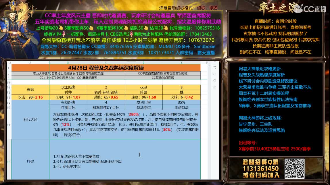 曹彰更新在线分析今晚讲解 第2段