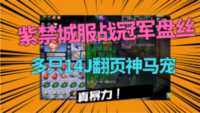 梦幻西游：紫禁城服战冠军盘丝，14J翻页神马宠，竟是团队最差？