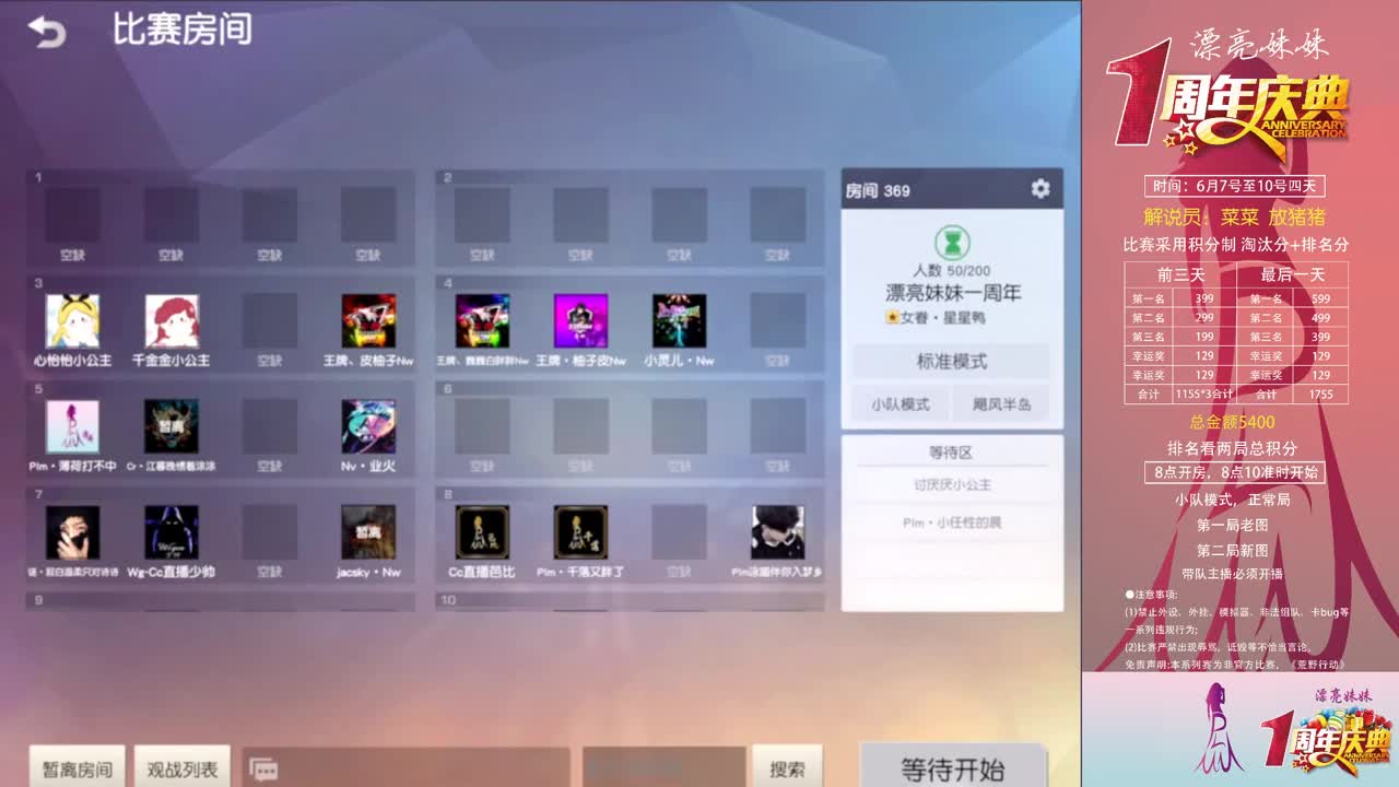 ❤漂亮妹妹一周年庆❤