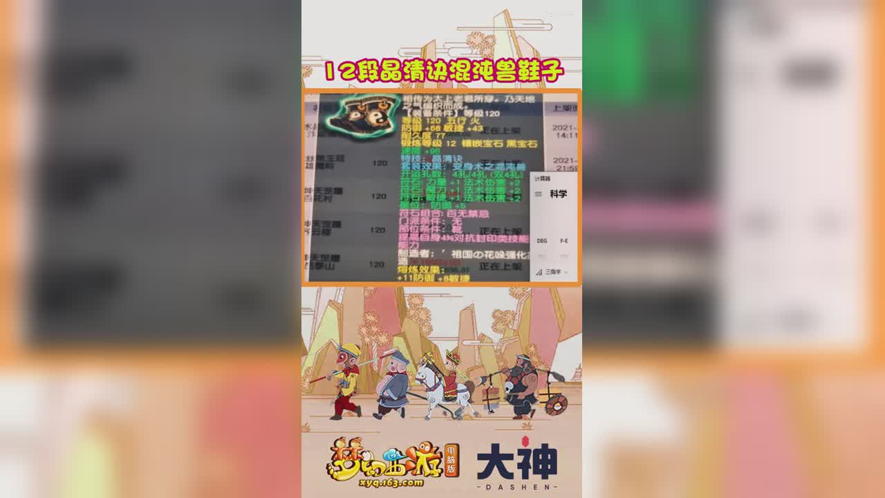 12段晶清诀混沌兽鞋子