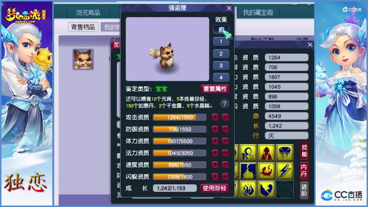 老王介绍新出的一只11技能个性宠   强盗狸   灵神定制款  阿谢是重要客户