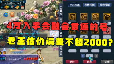 梦幻西游：这个估价误差不超2000，取出175级学会融会贯通的号！