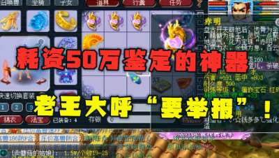 梦幻西游：花50万鉴定出的神器，老王看完大呼要举报，价值百万！