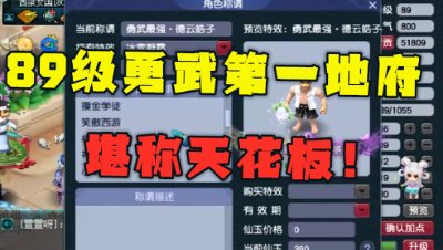 梦幻西游：89级第一地府，造价数百万，买150武器竟只为了观赏？