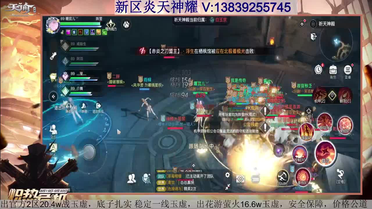玉虚神耀 接全职业神耀王者 接一单全托 天谕一切业务 第1段