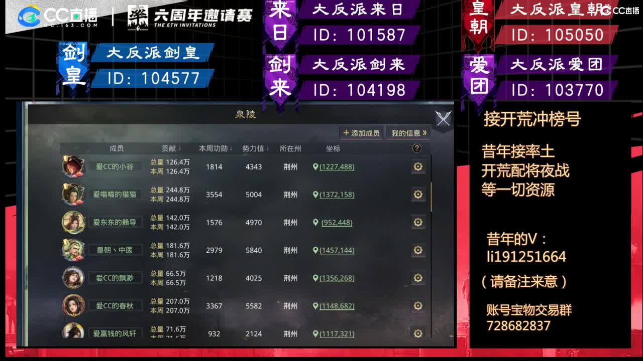 祝大家武运兴隆，日常接开荒配将
