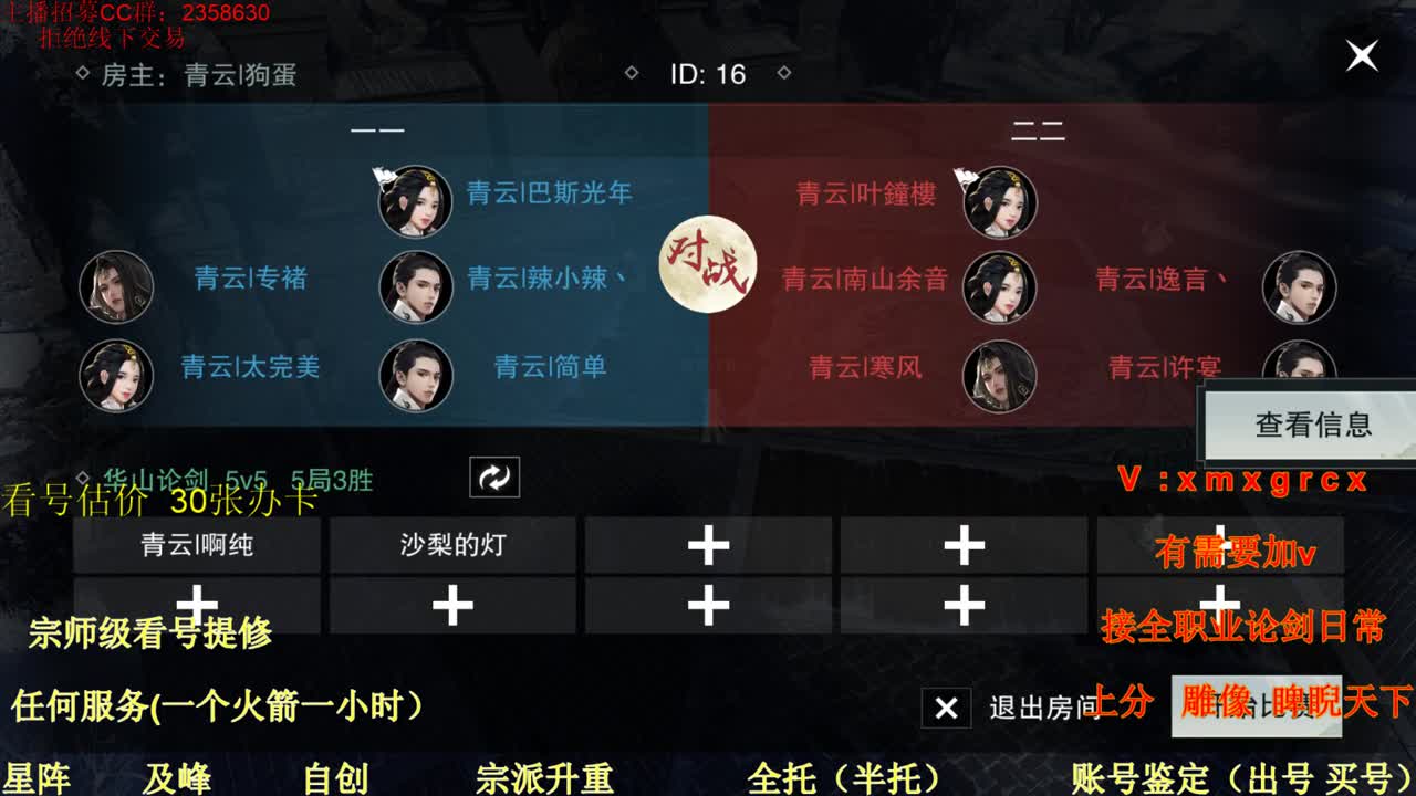 新手导师  看号 提修 账号估价  托管