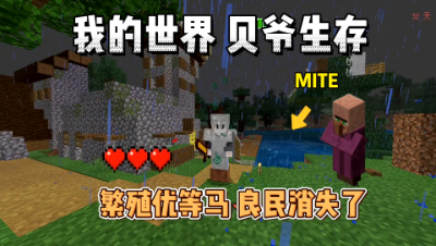 我的世界手游贝爷生存：繁殖小马，村民消失了！