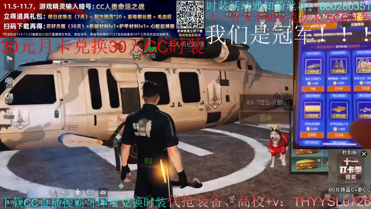 30元月卡兑换cc时装 