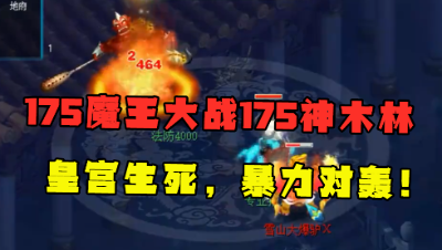 梦幻西游：175魔王皇宫大战神木林，1回合出手4次，双法暴力对轰！