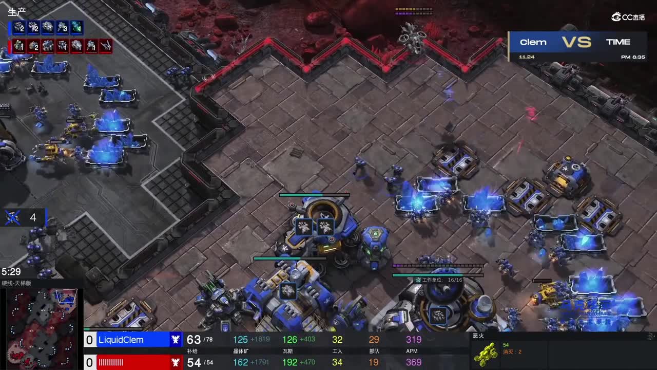 【NeXT冬季赛】星际争霸Ⅱ C组小组赛 第二场  Clem  VS  TIME  第三局