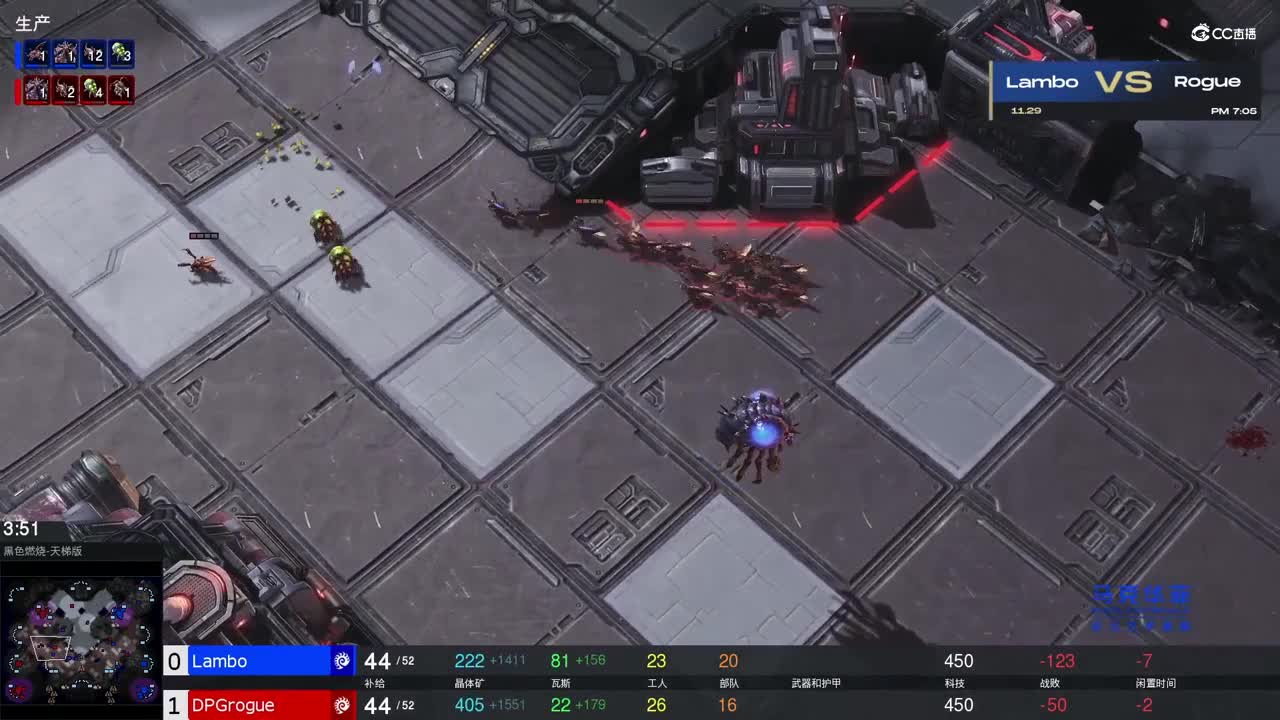 【NeXT冬季赛】星际争霸Ⅱ B组小组赛 第一场  Lambo  VS  Rogue  第二局