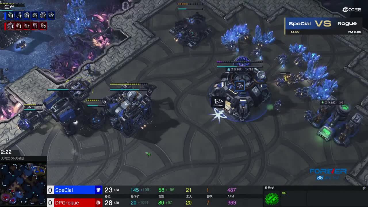 【NeXT冬季赛】星际争霸Ⅱ B组小组赛 第四场  SpeCial  VS  Rogue  第一局