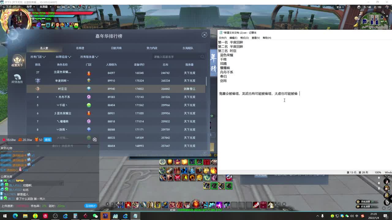 鬼神一夜！武评前十！ 第2段