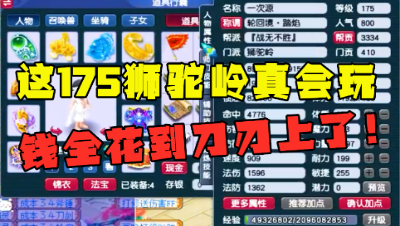 梦幻西游：“钱都花刀刃上了！”，老王直呼：这175狮驼已经无法提升！