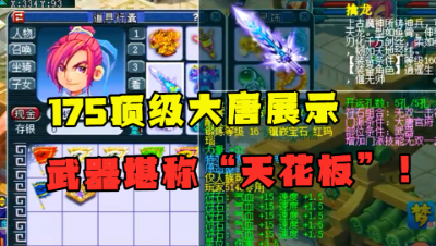 梦幻西游：175顶级大唐，宝宝价值超100万，一把神器堪称天花板！