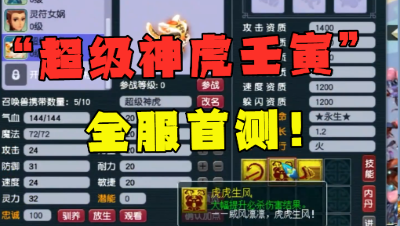 梦幻西游：全服首只“超级神虎壬寅”测试，必杀打3倍伤害暴力！
