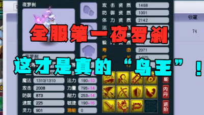 梦幻西游：这是全服第一夜罗刹，7只宝宝摆价超100万，堪称鸟王！