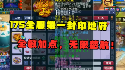 梦幻西游：175全服第一封印地府，全敏加点无限慈航，另类玩法！