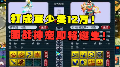 梦幻西游：这宠打成至少卖12万，5次回炉终出服战宠，老王看懵了