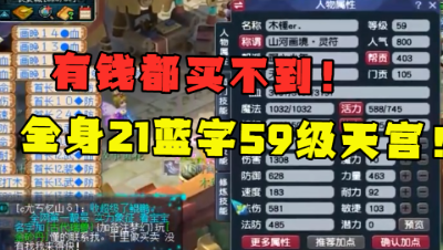 梦幻西游：这套装备有钱不一定能买到！全身21蓝字天宫，真奇葩！