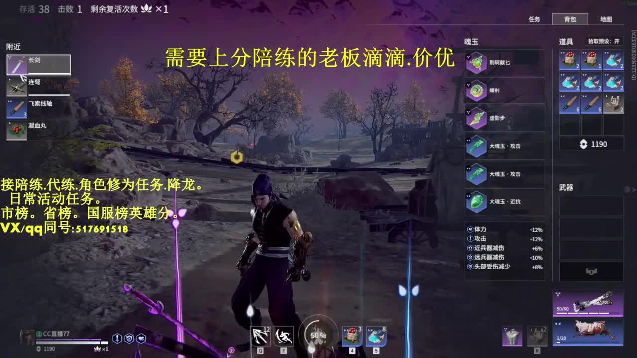 接陪连，代连，屠龙，修为！