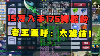梦幻西游：15万入手175狮驼岭，上号就能玩，老王直呼：太难估！