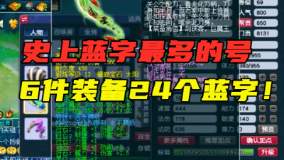 梦幻西游：至今蓝字最多的号，6件装备24个蓝字，老王大呼会玩！
