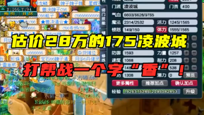 梦幻西游：老王估价28万的175级凌波城，打帮战就一个字“香”！