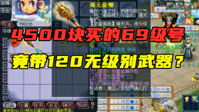 梦幻西游：4500块买的号，竟带把120级无级别？老王直呼不可能！