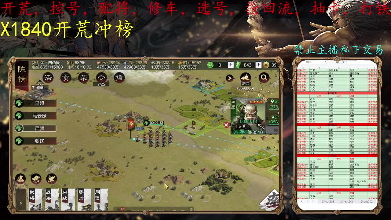 开荒配将冲榜