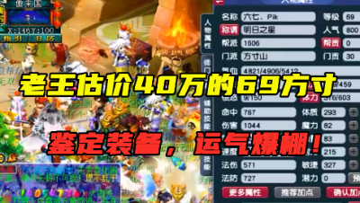梦幻西游：老王估价40万的69方寸，鉴定装备，愤怒不磨连着出！