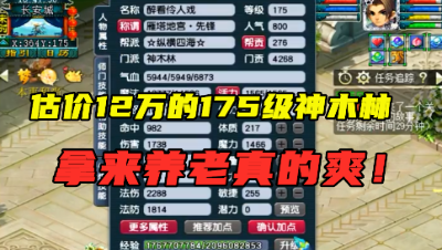 梦幻西游：这175神木林买来养老真爽，老王估价12万，全身不磨！