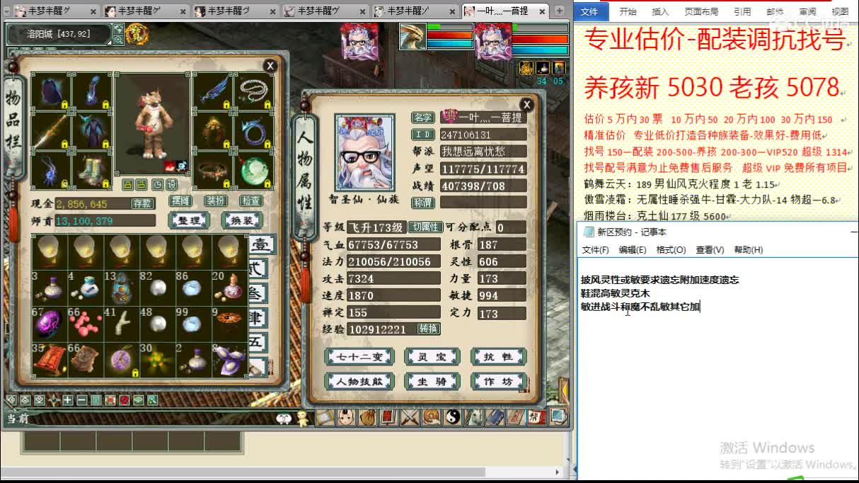 惜红衣-专业估价配装找号-养娃